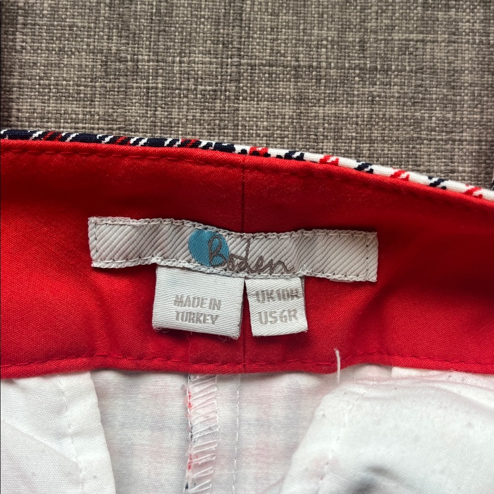 Boden Richmond Red White & Blue Trousers Pants - Picture 10 of 11